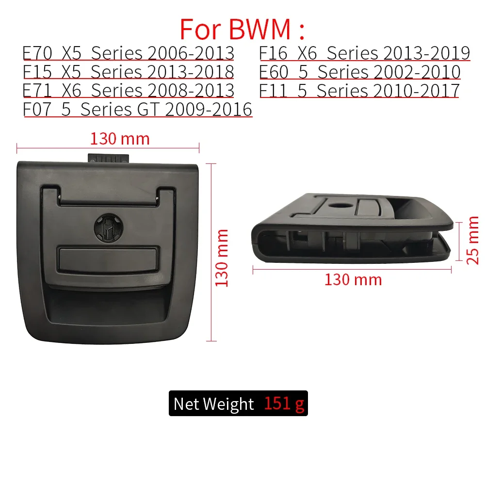 For BMW X5 X6 51479120283 For BMW E70 E71 F15 F16 Trunk Tail Cover Bottom Plate Mat Floor Carpet Handle Spare Tire Cover Lock