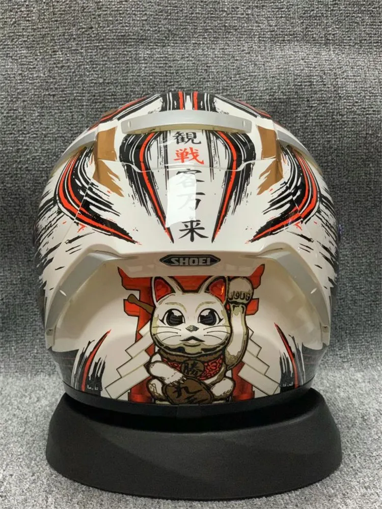 

Мотоциклетный шлем на все лицо X-14 Helmet X-SPIRIT III X-четырнадцать спортивный велосипедный гоночный шлем Marquez Lucky Cat, вместительный шлем