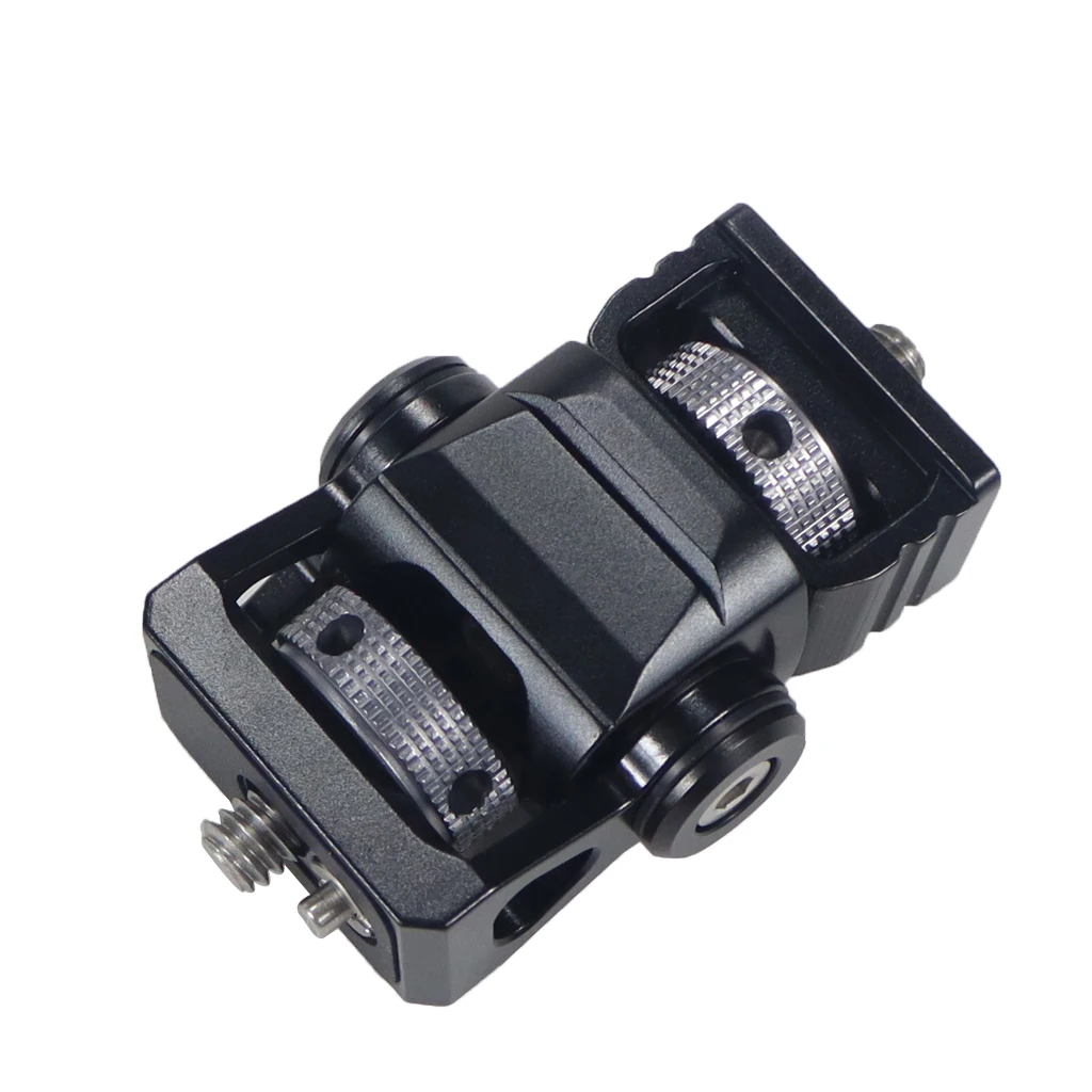Monitor EVF Mount Adjustable 1/4" to 3/8" 1/4 to 1/4 Screw with ARRI Locating Pins for DSLR Camera Video Microphone Flash Light