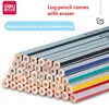 10pc/Set Deli HB 2B Wood Pencil Triangle/Hexagonal lapices With Eraser For Children Students Painting Writing School Office Home 6