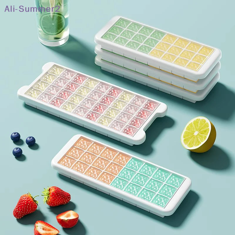 Enhanced Ice Cube Tray with Lid - Easy-Release Silicone Mold