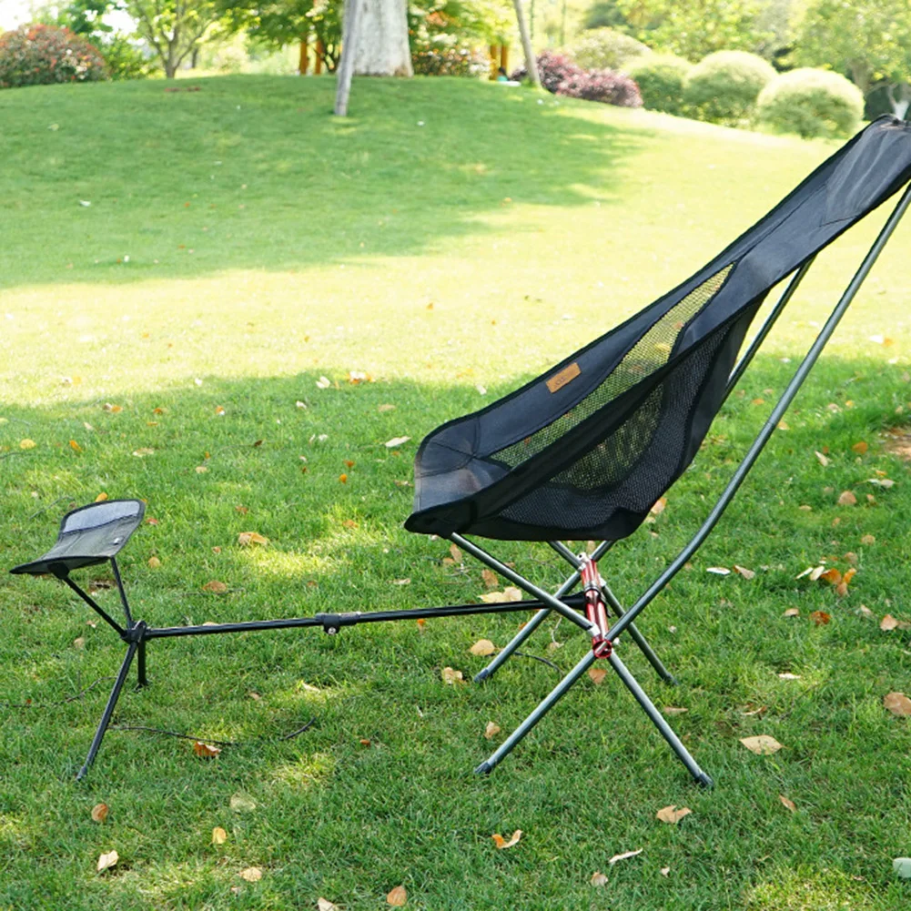 Silla de Luna para exteriores, taburete portátil reclinable, reposapiés telescópico, respaldo plegable para coche, accesorios para silla de Camping