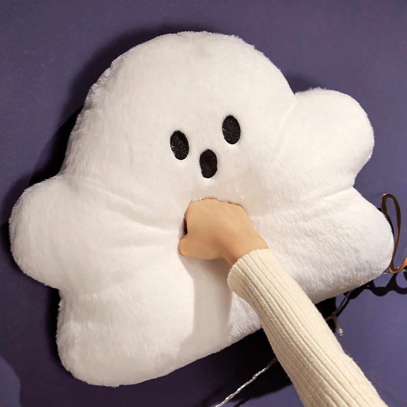 Kawaii Cloud Ghost Plush Throw Pillow Toys Cute Stuffed Soft Cartoon Baby Plushies Dolls Sofa Chair Cushion for Home Decor