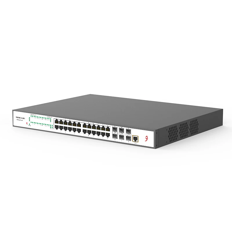 XikeStor 2.5G 10G L3 관리형 24 포트 2.5G RJ45 및 6 포트 10G SFP + 이더넷 지지대 VALN 및 웹/CLI 관리