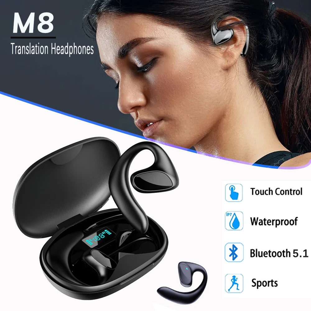 سماعات أذن M8 ترجمة فورية ذكاء اصطناعي