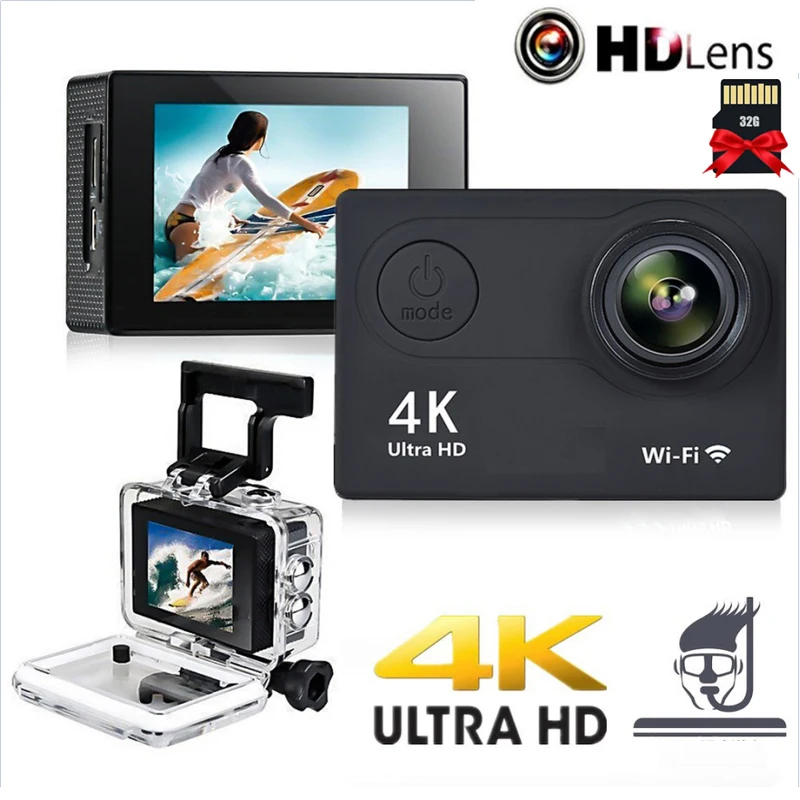 Caméra d'action 4k étanche avec wifi et télécommande_voghion.com