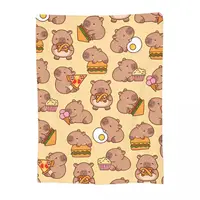 Cute Capybara Flannel Throw Blankets Blankets for Bedding Couch Super Soft Bedding Throws 2