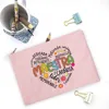 Spanish Print Cosmetic Bag Portable Zipper Pouches Large Capacity Travel Shower Makeup Bag Back To School Gift To Teacher 5