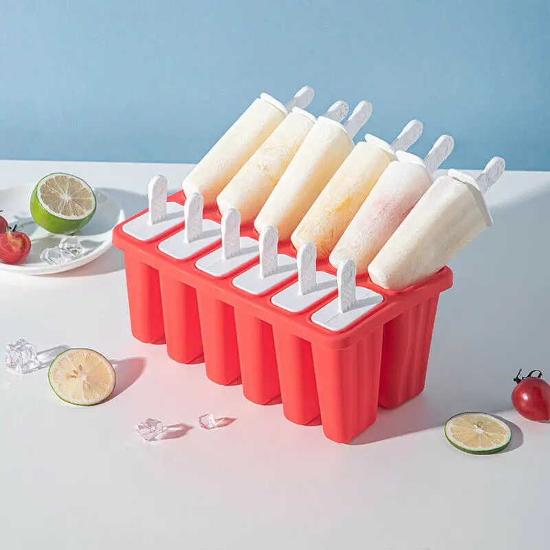 18 Pack Ice Pop Molds Frozen Popsicle Molds BPA Free Reusable DIY Ice Cream  Pop Molds Holders With Tray & Sticks Plastic Popsicle Maker Ice Pop maker 