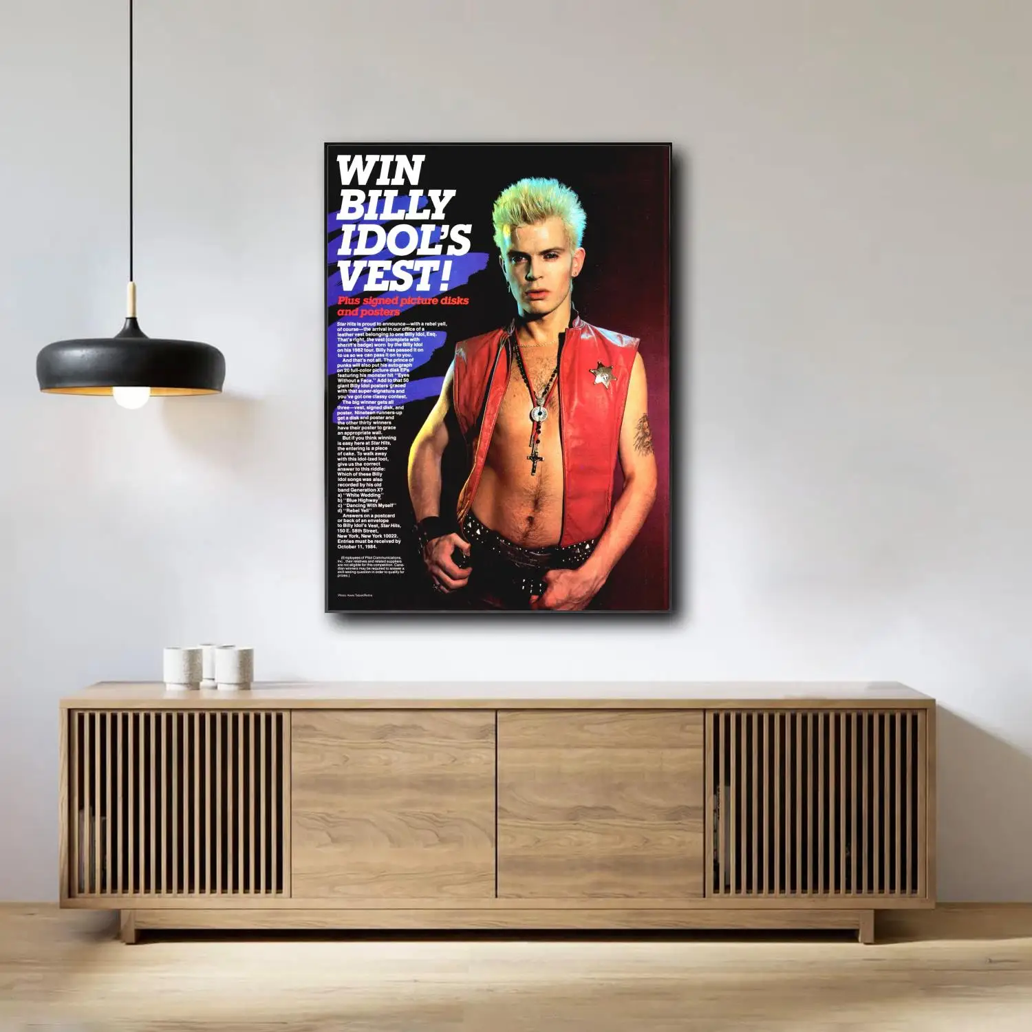 thumbnail image 1 of Billy Idol Band Decoration Art Poster Wall Art Personalized Gift Modern Family bedroom Decor Canvas Posters, 1 of 5