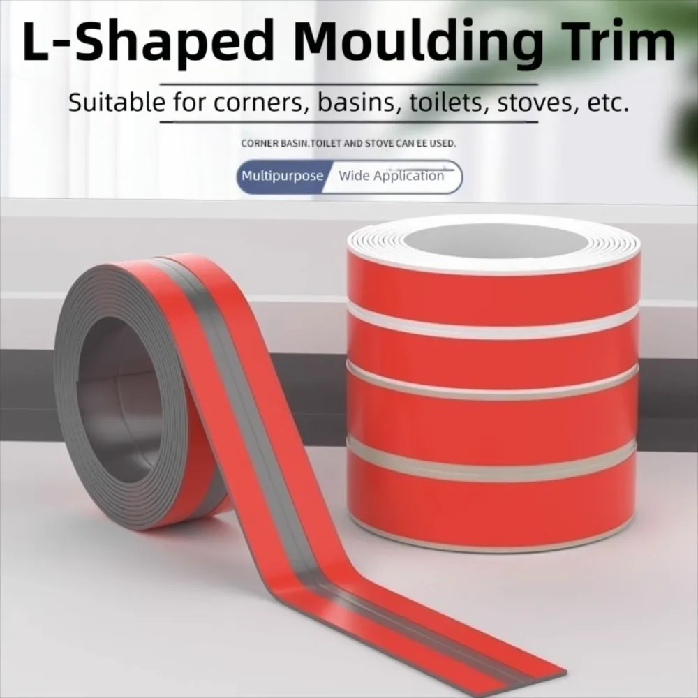 Self Adhesive Wall Corner Protector Peel and Stick Flexible Corner Moulding Trim 3m L Shape Gap Sealing Strip Inside Outside