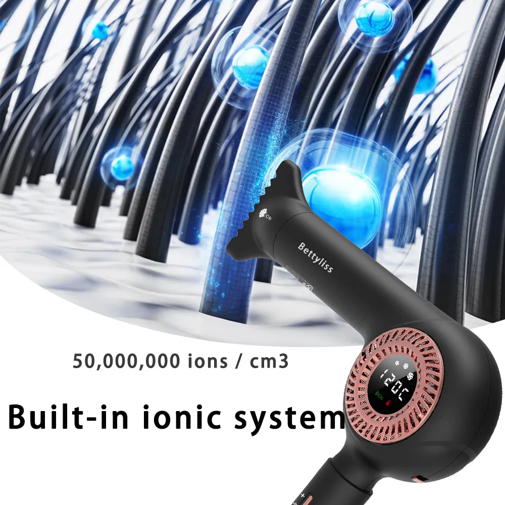 Professional High-Speed Hair Dryer - Classic Upgrade with Modern Technology and LED Display for Hairstylists 5