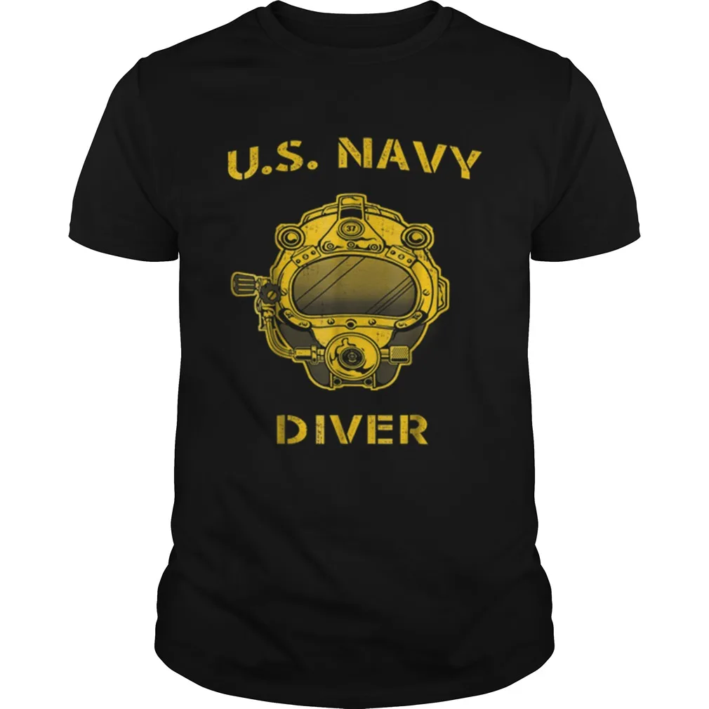 

Naval Diver T Shirt New 100% Cotton Short Sleeve O-Neck T-shirt Casual Mens Top Size S-3XL