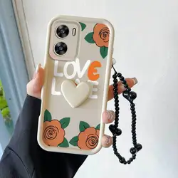 Cartoon Rose Phone Case Set with Lanyard and Craft Embellishments - 3 Piece Pack - Motorola Moto G14 (WHITE)