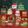 DIY Christmas Building Block Snowman Elk Santa Claus Model Micro Brick Building Block Xmas Tree Decoration Children Toy Gift 3