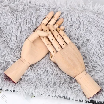 Modello di disegno Modelli di artisti umani Schizzo Modello di manichino Modello a mano in legno Arti mobili Bambola snodata flessibile 10 pollici di altezza
