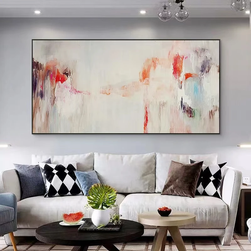 

American Abstract Oil Painting Minimalist Postmodern Living Room Decorative Painting Large Size Pure Handpainted Hanging Paintin