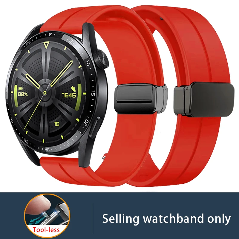 Premium Silicone Magnetic Watch Strap - Waterproof, Durable, and Comfortable