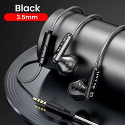 Enhanced Type C In - Ear Headphones with Surround Sound and Wired Control (3.5mm Black)