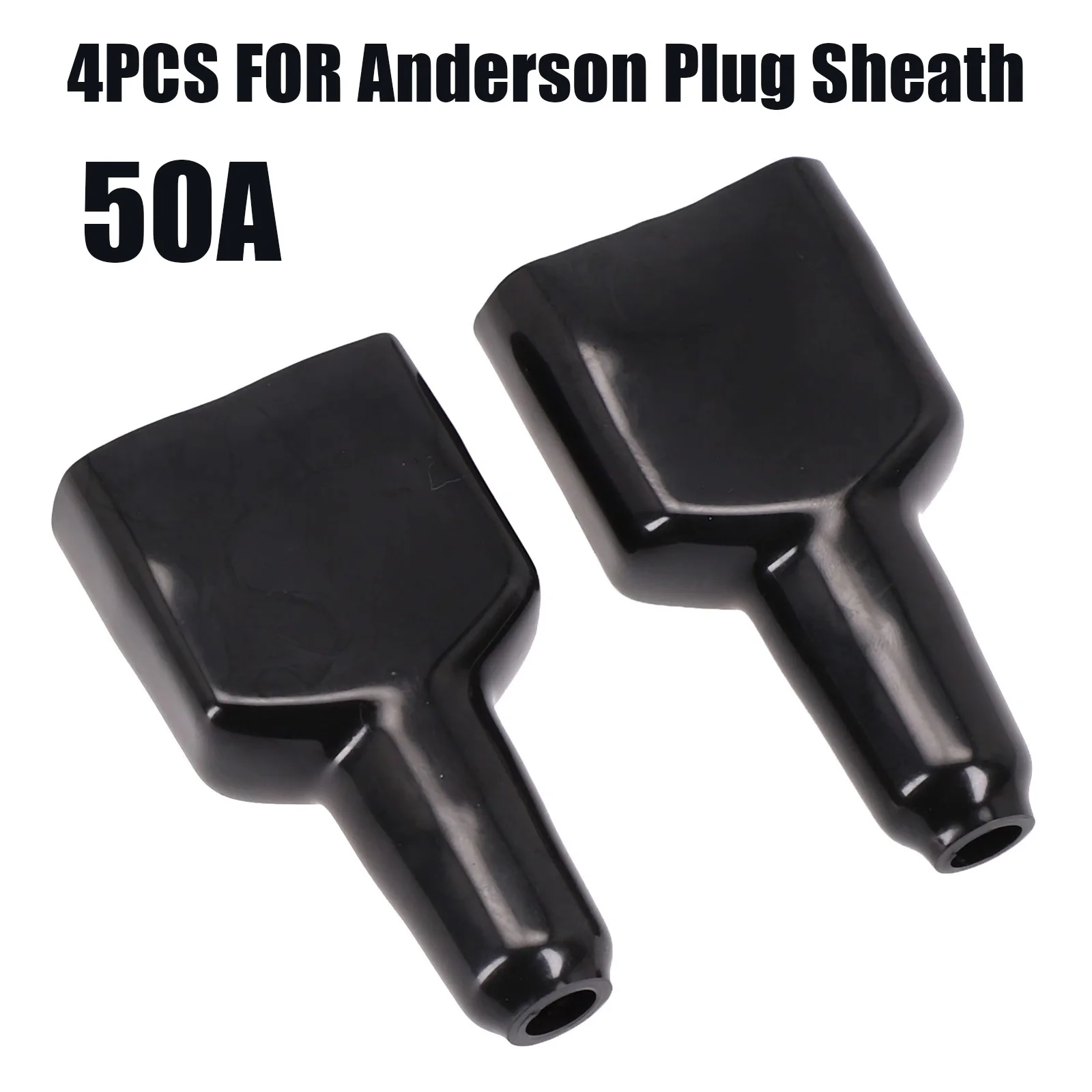 4 PCS Plug Cover Waterproof 50A For Anderson Plug Connector Dustproof Cable Jacket Black For Caravan Solar Panel Hand Tools