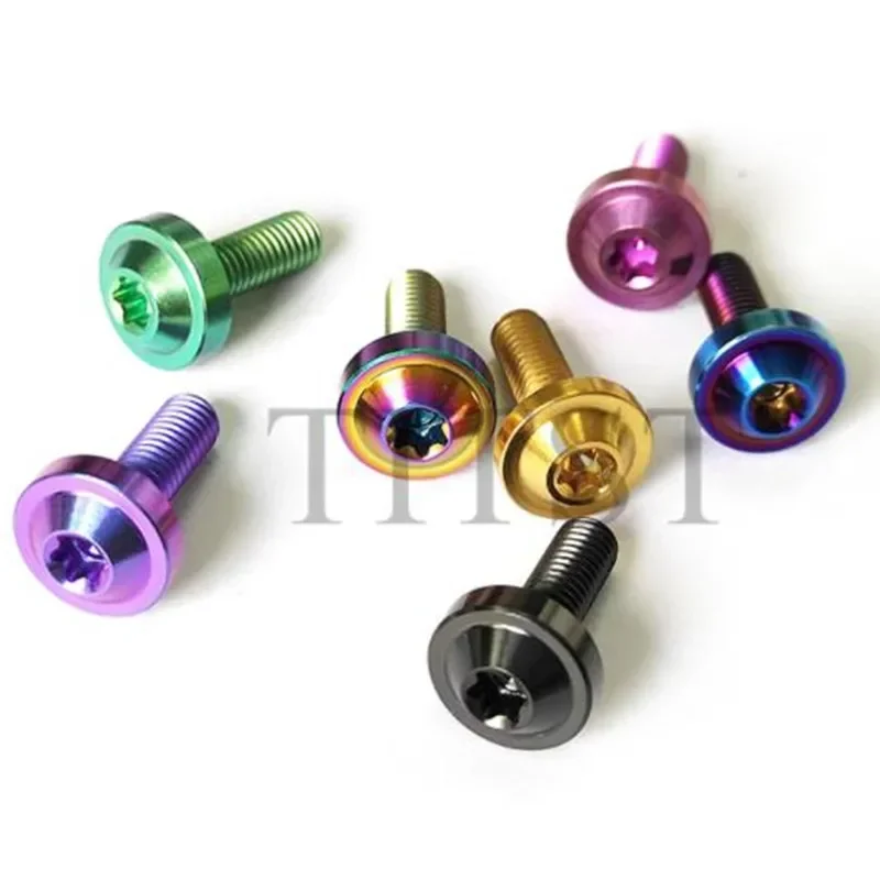 1pc Titanium Ti Bolt M4 M5 M6X10 15 20 25 30 35 40mm Torx Head Screw For Riding Bicycle Brake level Stem Bike Parts Fasteners