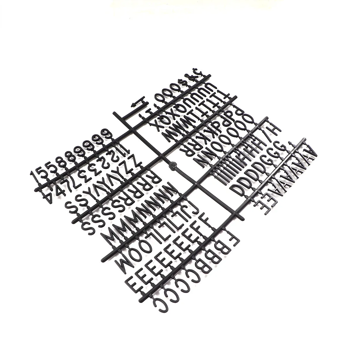 플라스틱 레터 보드 키트, 160개의 검정색 문자, 숫자, 특수 기호 포함, 펠트 레터 보드 장식 표시판용