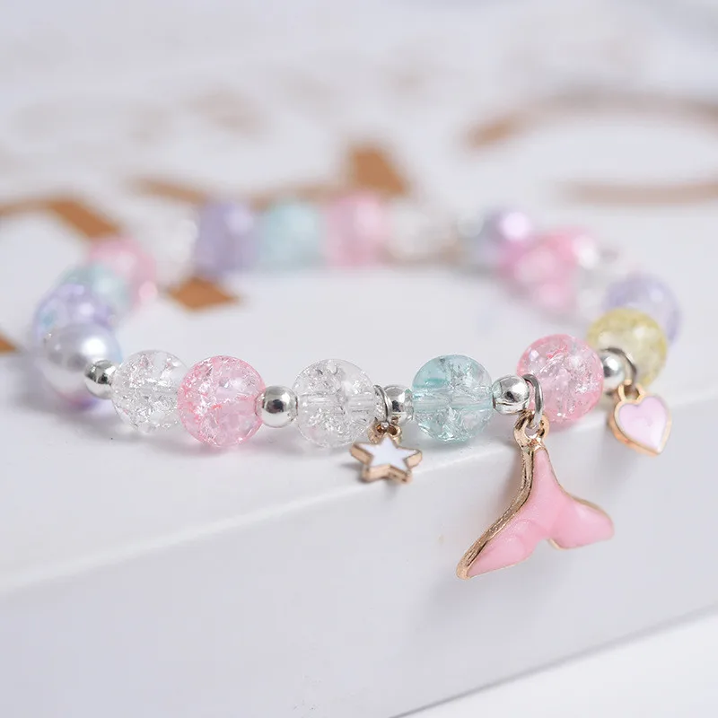 Neue Mond Sterne Bunte Kristall Perlen Armband Für Frauen Böhmischen Kaninchen Katze Tier Handgemachte Elastische Seil Mode Schmuck – Detail 2