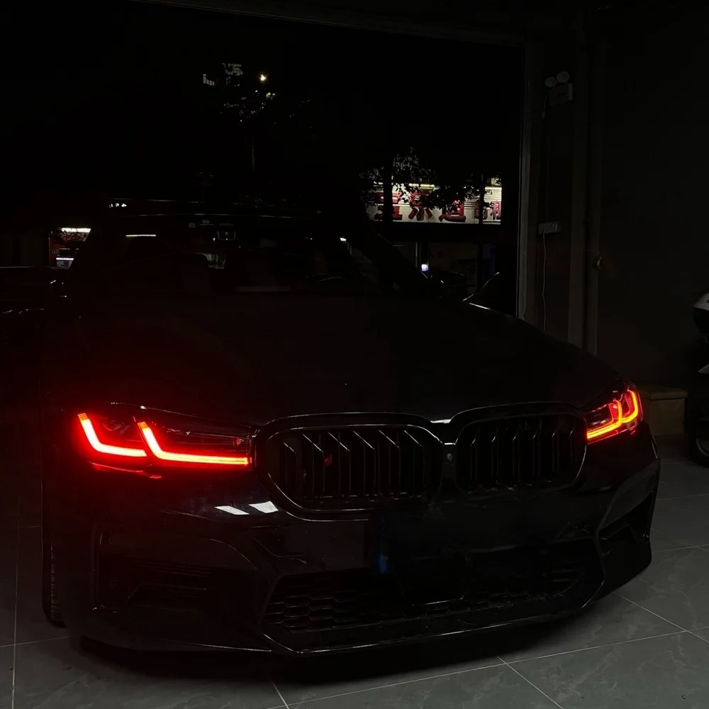 2020 2021 2022 BMW G30 G31 F90 M5 LCI용 논RGB 엔젤아이 DRL 보드, 노란색 주간 주행등 235.083-02 빨간색 파란색