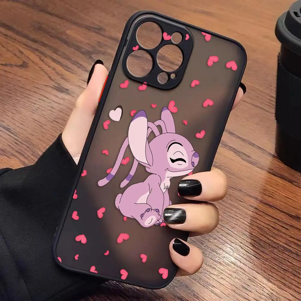 thumbnail image 1 of Case for iPhone Apple 14 13 11 12 MINI Pro XS Max XR X 7 8 SE 2022 2020 6 6S Plus Case Funda Shell Lilo & Stitch Cartoon Anime, 1 of 5