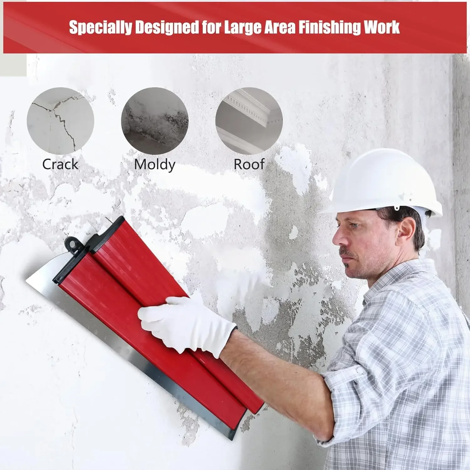 25cm/40cm cartongesso spazzola per cazzuola liscia parete lama flessibile vernice Spray finitura stucco strumenti per l'edilizia strumenti per materiali da parete