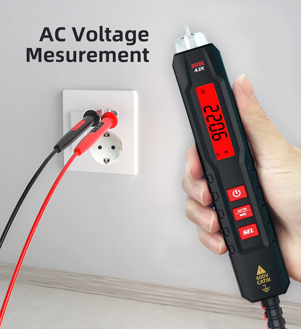 Smart Digital Multimeter Pen Type Multitester True RMS Voltmeter DC AC Voltage C