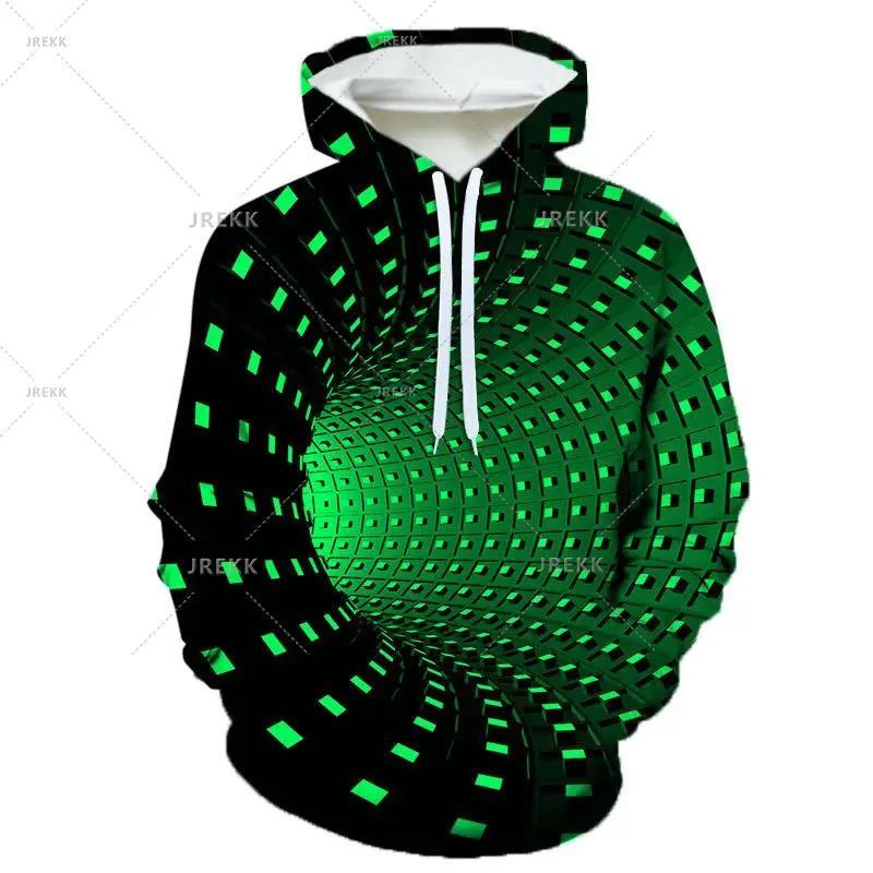 thumbnail image 1 of Sudadera con capucha con estampado de agujeros negros y geometría 3D para hombre, ropa informal para primavera y otoño, abrigos de gran tamaño, jerséis, 1 of 5