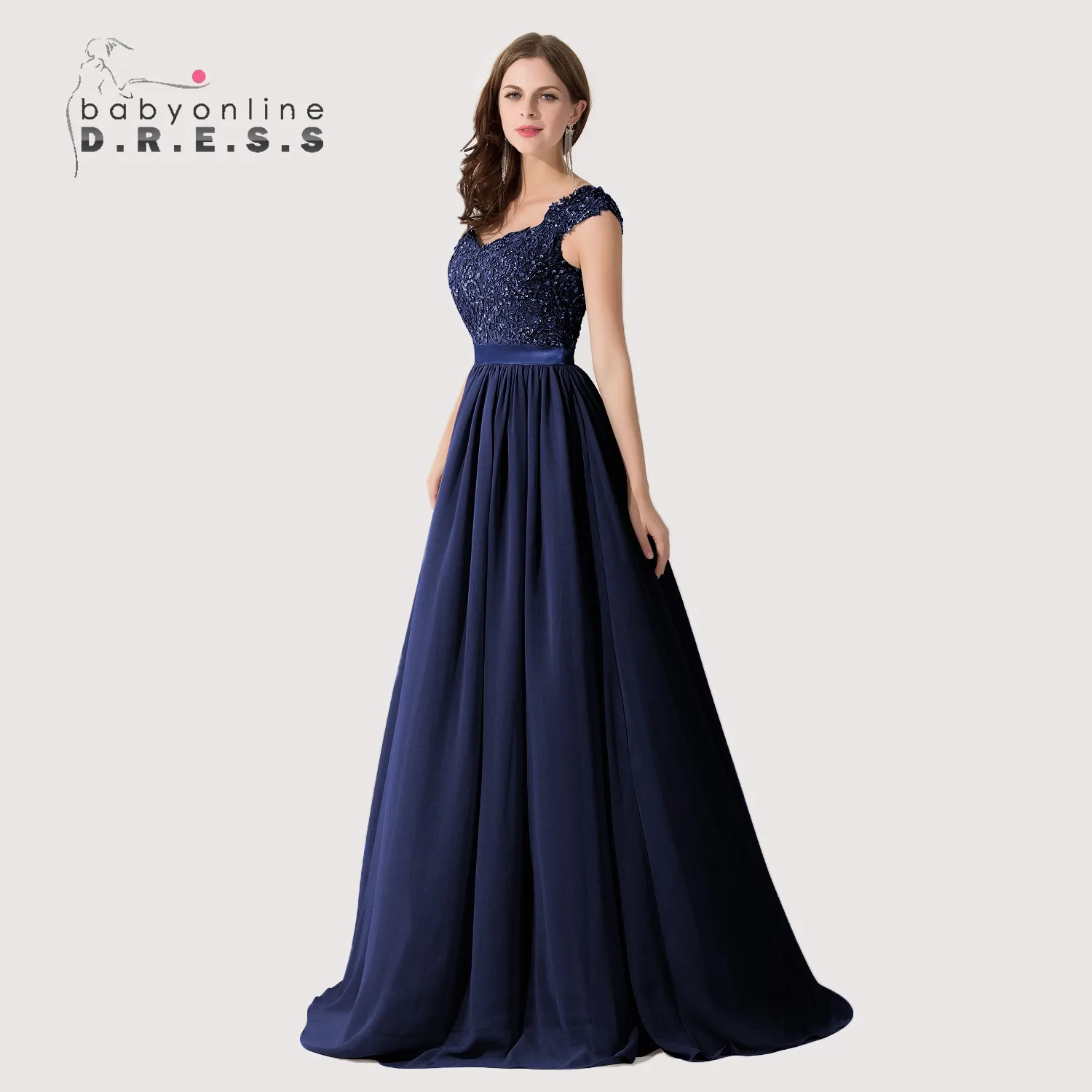 Elegant Mother of Bride Dresses Beading Pearls Bodice Chiffon A Line Skirt Floor-length Gown Wedding Party Gowns mother bride dresses