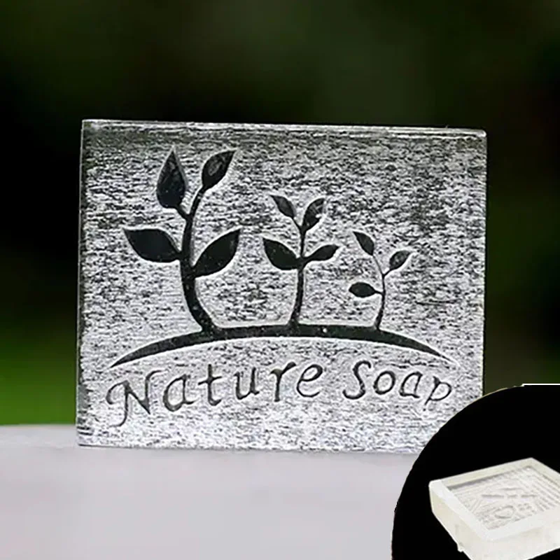 Cute Leaf Pattern Stamp Home Cleaning Natural Seal Acrylic Transparent Imprint Soap Stamp For Handmade Making Chapter