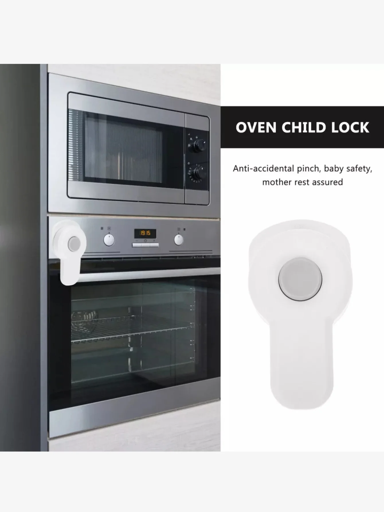 2 Pcs Oven Baby Safety Lock Door Closer Magnetic Child Locks for Cabinets