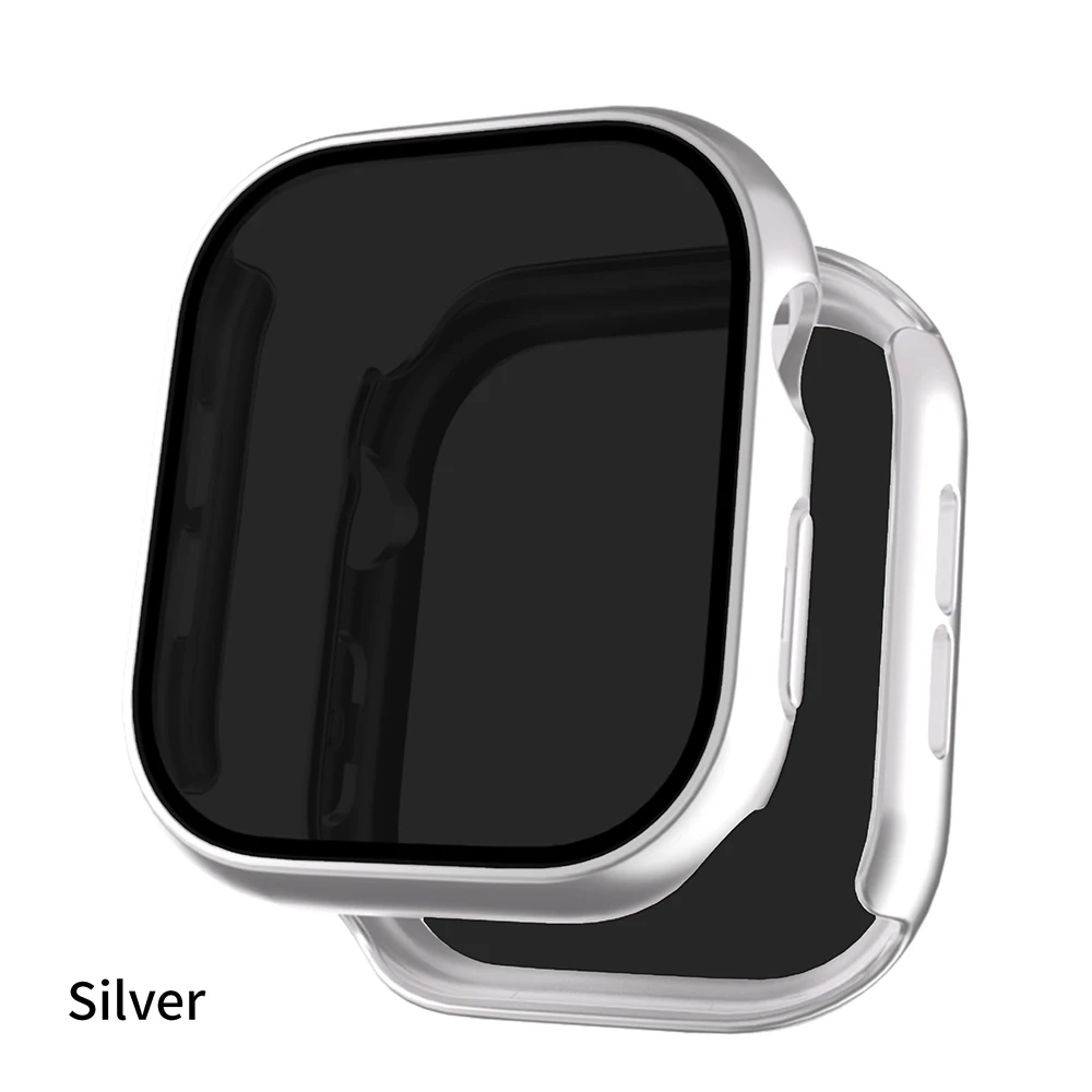 Privacy Tempered Glass and Case Combo for Apple Watch - Anti-Peeping Screen Protector with PC Cover