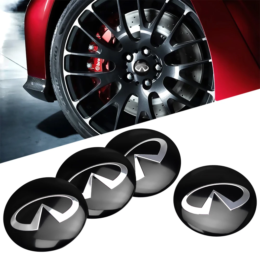 4Pcs Car Styling Wheel Hub Center Caps Stickers Rim Badge Cover For Infiniti Q30 Q50 Q60 Q70