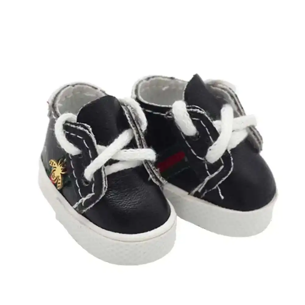 Versatile Leather Cloth Sports Shoes for Dolls - Multiple Styles, 4x1.8cm