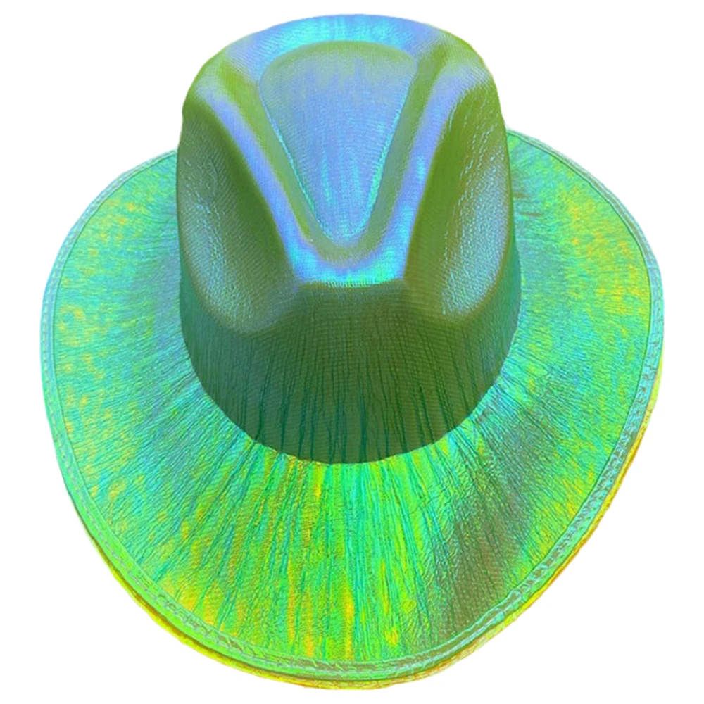  - Party Hats Cowboy Hat For Women Cowgirl Hat Cowgirl Costume Hat Space Cowboy Holographic Rave Hat Sombrero De Vacaciones
