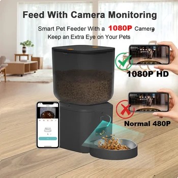 Alternative view of 5G Smart Pet Feeder with 1080p Camera