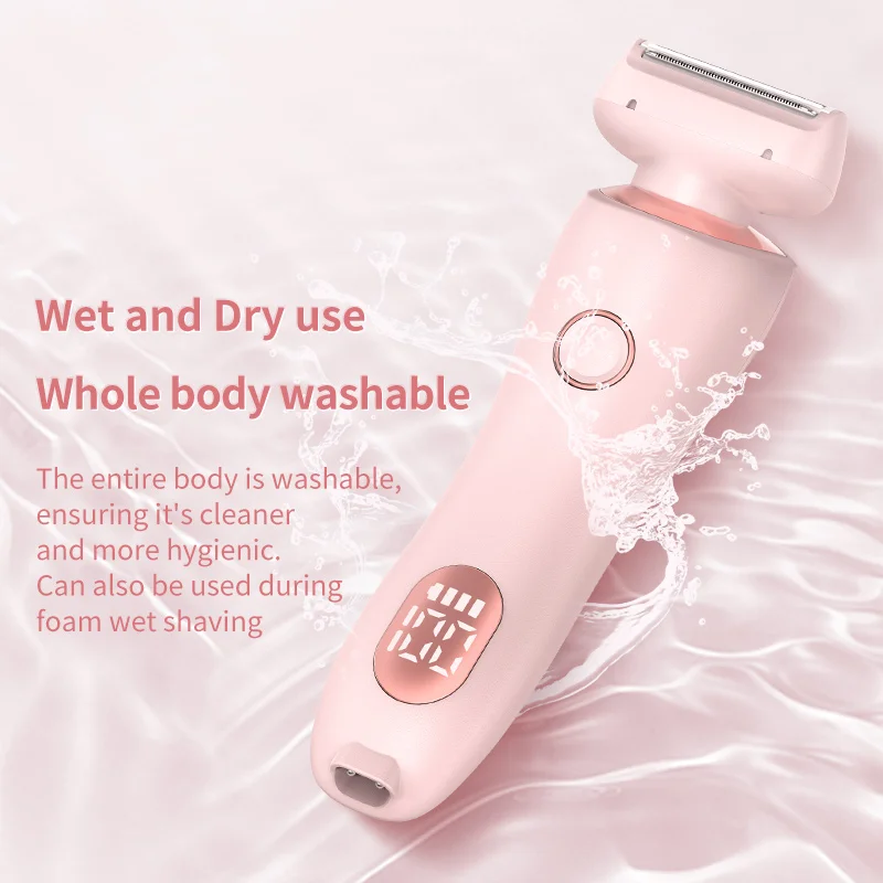 Women Electric Epilator 2 in 1 Waterproof Dual Head Rechargeable Hair Remover for Face Body electric epilator