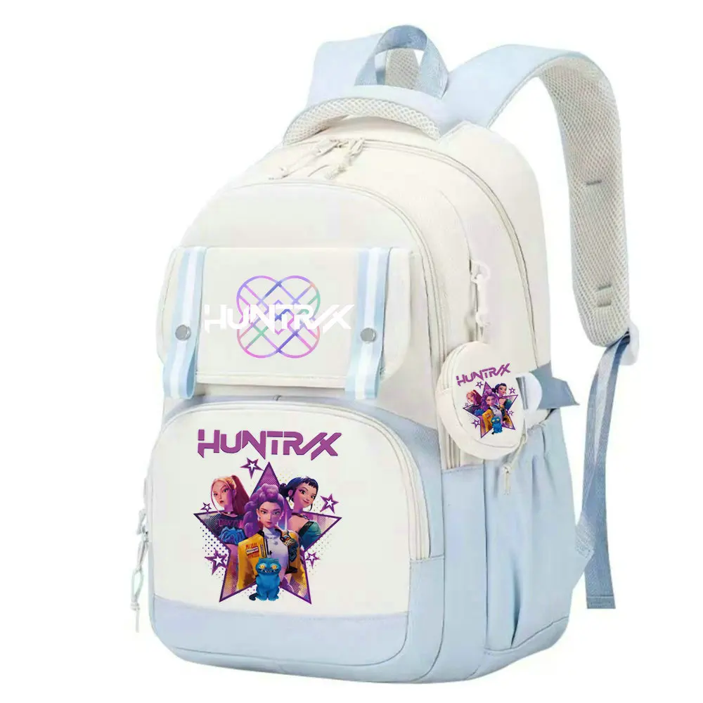 Fashion Trendy Black School Bags for Boys Girls KPop Demon Hunters School Bag Backpack Back Pack Kindergarten Zipper Bookbag - 4