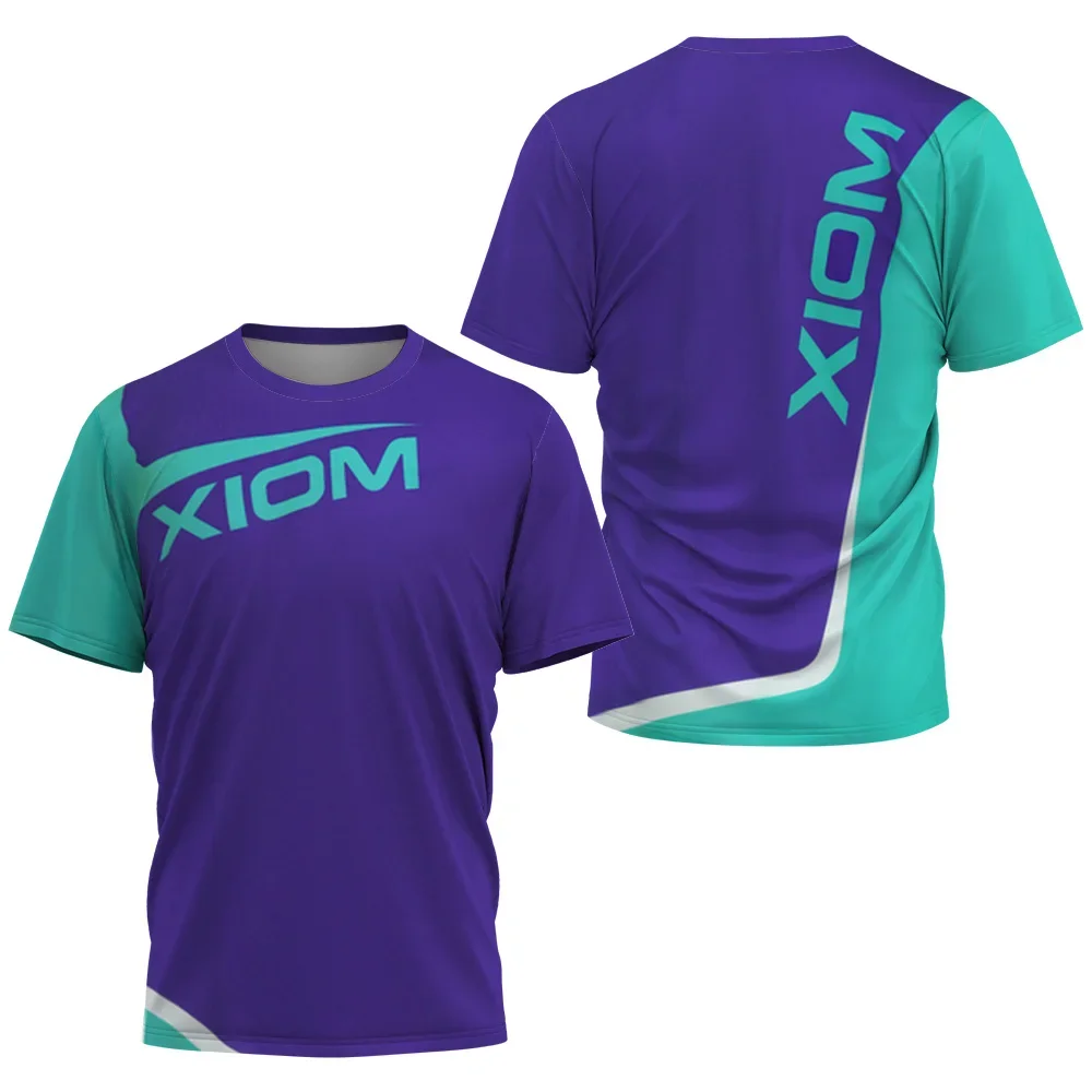 Men's 3D Printed Modern Neon Pattern Men's Knitted Shirt for Summer Tennis Top of Line Quick Drying Short Sleeved T-shirt
