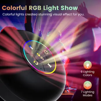 Outdoor/performance portable speaker waterproof Bluetooth speaker, color LED light strong suction cup and phone holder