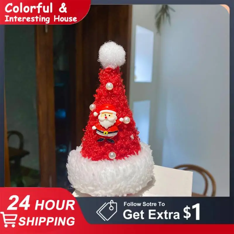 Childrens Headwear Cartoon Design Plush Luxurious Childrens Holiday Hair Accessories Party Accessories Need Christmas Hairpins