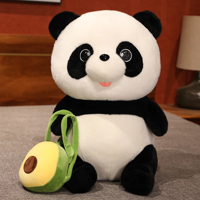 

Милая панда 23-60 см, переносящая авокадо, плюшевая игрушка, мягкие игрушки, огромная панда, Успокаивающая подушка, игрушки для детей, подарок на день рождения для девочек
