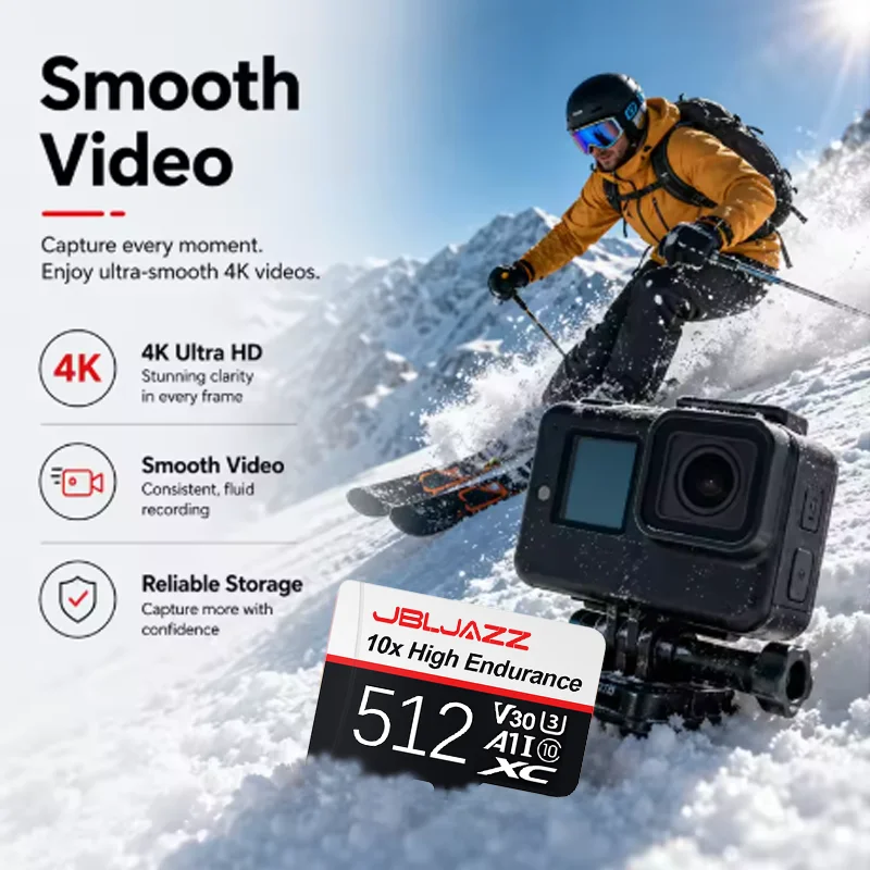 고속 메모리 카드 64GB 128GB 256GB 512GB 4K 비디오 SD 카드 미니 TF 카드는 드론 타코그래프 모니터링에 사용됩니다.