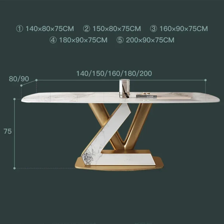 New Luxury Room Table Modern Stainless Steel Frame Marble Top fashion Restaurant Dinning Table and Chairs