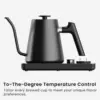 Kettle  Pour Over Coffee & Tea  Turntable Design Water Boiler Quick Heating & Temperature Control Black 3
