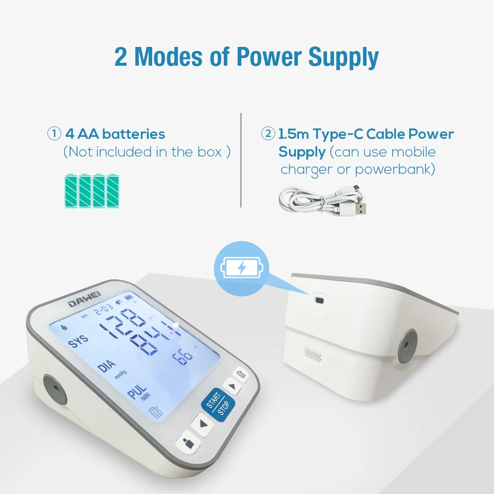 Digital Blood Pressure Monitor 4.8-inch LCD Auto Fast Measurement Voice Broadcast Detection Assistance blood pressure monitor blood pressure meter